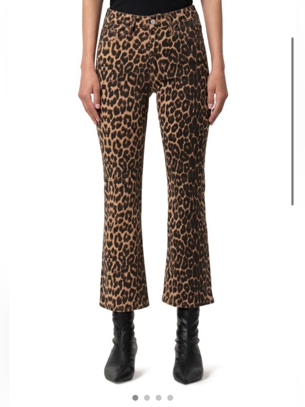 Mavi Leopard-Print Cropped Jeans in Leopard